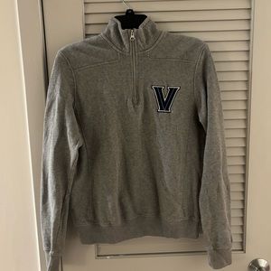 Villanova grey quarter zip sweatshirt
